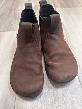 LEMS Women’s Brown Slip-On Leather Chelsea Boots